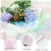 GRIRIW Iridescent Wrapping Paper Roll 56cm X 10 Yards, 5.8 Mil Thick DIY Floral Cellophane Wrap for Bouquet, Basket Decoration, Present Wrapping Paper for Crafts and Parties view 4