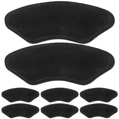 Baluue 4 Pairs Non-Slip High Heel Pads and Adhesive Heel Grips for Women, Black Velvet Cushion Inserts to Prevent Blisters and Shoe Slippage in Dress Shoes