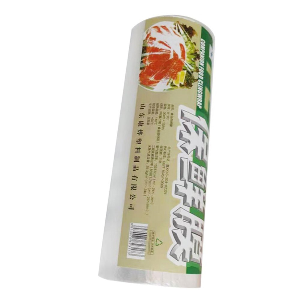 Housoutil Household Disposable Plastic Wrap 1 Roll 30cm X 3000e Food Cling Film Food-grade Pe Fresh Keeping Packaging Film for Kitchen Fruit Vegetable Storage