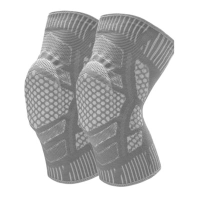 APXXAIBO Compression Knee Brace, Gel Patella Pad Knee Sleeve for Sports, Pain Relief, Meniscus Protection, Unisex (Grey double,XL [Suitable for 140-80kg weight])