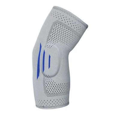 APXXAIBO Silicone Compression Elbow Brace, Breathable Knit Elbow Support for Basketball Running Gym, Elbow Stabilizer (Grey, a pair.,S code)