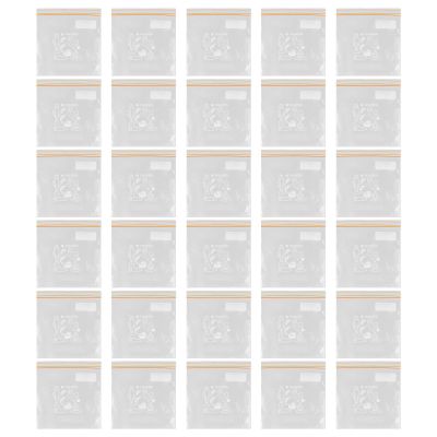 OKUMEYR 30pcs Small Food Storage Bags 14x16cm Resealable Plastic Snack Pouches with Reinforced Double Seams for Fresh Fruit and Vegetable Preservation