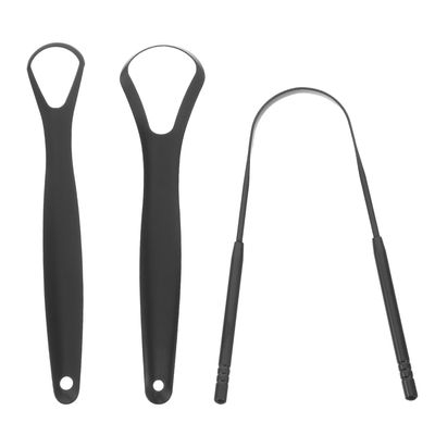 GRADENEVE Stainless Steel Tongue Scraper 3pcs Set Portable U-shaped Tongue Cleaning Tool for Adults Oral Health and Breath Care Daily Travel Use