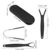 GRADENEVE Stainless Steel Tongue Scraper 3pcs Set Portable U-shaped Tongue Cleaning Tool for Adults Oral Health and Breath Care Daily Travel Use view 2