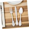 Xmas Holiday Cutlery Silver Plastic Party Cutlery for Events view 4