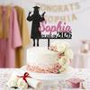 DILYPOD Personalized Graduation Glitter Cake Topper, Custom 2026 Graduation Cupcake Toppers Party Decorations, Congrats Decor Senior Gifts, Class Of 2026 Cupcake Decorations, Grad Party Decor 7 view 2