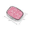 Nuzjahu Preventing Breast Cancer C Print Small Pill Case, Metal Square Travel Pill Organizer Portable Mini Pill Box 2 Compartments for Vitamin, Cod Liver Oil, Supplement view 3