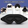 3D Contoured Sleep Eye Mask for Side Sleepers, Light Blocking Night Blindfold with Soft Breathable Material, Adjustable Strap Eye Cover for Travel, Nap, Work, Home, Comfortable Eyeshade (1PCS) view 3