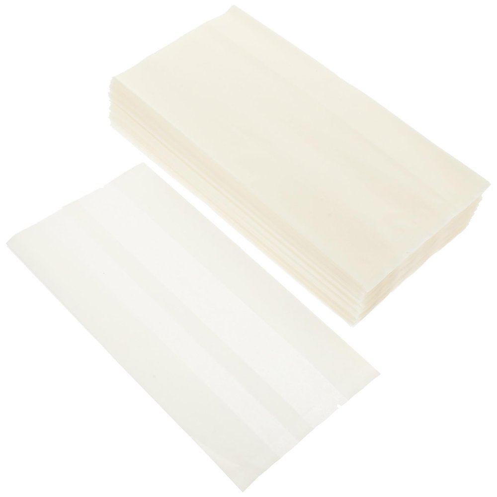 SECFOU 100pcs Bakery Bread and Cookie Storage Bags, Semi- White Paper Sealing Bags 20x10+5cm, Disposable Food Packaging for Household Baking and Pastry Preservation