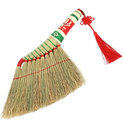 DOITOOL Handmade Woven Home Cleaning Broom with Short Handle Rustic Small Desktop Broom for Indoor Sweeping for Bedroom and Office Use Random Random Color