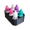 Znet3D Slim Organizer 6 Bottle Tray Holder, Compact Grid Storage for Daily Routines, Made in USA (Black) view 1