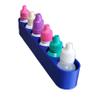 Znet3D Slim Organizer 6 Bottle SingleRow Holder, SpaceSaving Countertop Storage for Daily Routines, Made in USA (Blue) view 1