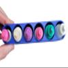 Znet3D Slim Organizer 6 Bottle SingleRow Holder, SpaceSaving Countertop Storage for Daily Routines, Made in USA (Blue) view 3
