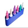 Znet3D Slim Organizer 6 Bottle SingleRow Holder, SpaceSaving Countertop Storage for Daily Routines, Made in USA (Blue) view 4