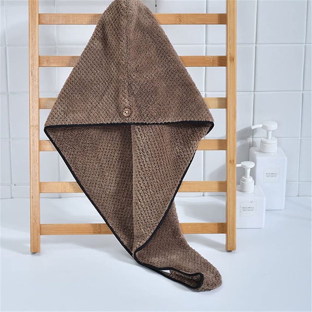Dry Hair Cap Absorbent and Quick-drying Soft Turban for Women's Bathroom