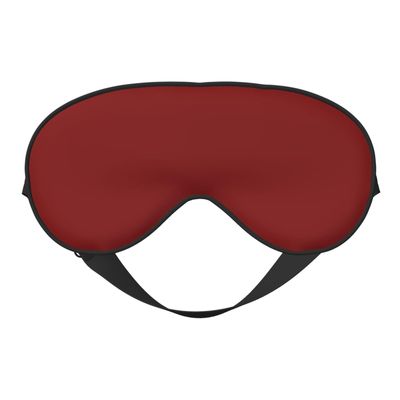 Nuzjahu Maroon Print Sleep Mask Silk Eye Mask for Sleeping with Adjustable Strap Soft Satin Blackout Travel Eye Cover Zero Pressure Night Blindfold