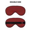 Nuzjahu Maroon Print Sleep Mask Silk Eye Mask for Sleeping with Adjustable Strap Soft Satin Blackout Travel Eye Cover Zero Pressure Night Blindfold view 2