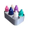 Znet3D Slim Organizer 6 Bottle Tray Holder, Compact Grid Storage for Daily Routines, Made in USA (Silver) view 1