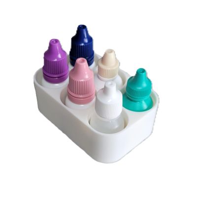 Znet3D Slim Organizer 6 Bottle Tray Holder, Compact Grid Storage for Daily Routines, Made in USA (White)