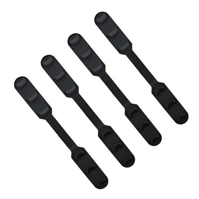 GRADENEVE 4pcs Black Silicone Elastic Mask Band Buckle Adjustable Mask Ear Rope Extender Strap for Men Women Comfortable Accessories for Daily Use