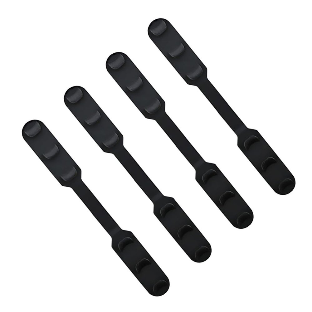 GRADENEVE 4pcs Black Silicone Elastic Mask Band Buckle Adjustable Mask Ear Rope Extender Strap for Men Women Comfortable Accessories for Daily Use