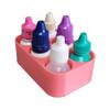 Znet3D Slim Organizer 6 Bottle Tray Holder, Compact Grid Storage for Daily Routines, Made in USA (Pink) view 1