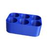 Znet3D Slim Organizer 6 Bottle Tray Holder, Compact Grid Storage for Daily Routines, Made in USA (Blue) view 3
