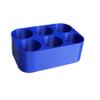 Znet3D Slim Organizer 6 Bottle Tray Holder, Compact Grid Storage for Daily Routines, Made in USA (Blue) view 4