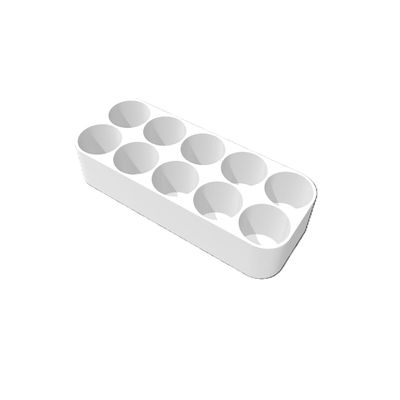 Znet3D Slimline Organizer 10 Bottle Tray Holder, SpaceSaving Grid Storage for Daily Routines, Made in USA (Black)