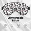 Nuzjahu Small Panda 3 Print Sleep Mask Silk Eye Mask for Sleeping with Adjustable Strap Soft Satin Blackout Travel Eye Cover Zero Pressure Night Blindfold view 3