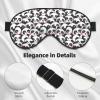 Nuzjahu Small Panda 3 Print Sleep Mask Silk Eye Mask for Sleeping with Adjustable Strap Soft Satin Blackout Travel Eye Cover Zero Pressure Night Blindfold view 4