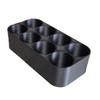 Znet3D Slim Organizer 8 Bottle Tray Holder, Compact Grid Storage for Daily Routines, Made in USA (Black) view 4