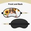 Nuzjahu Sunflower Brown Hat Gnome Print Sleep Mask, Eye Mask for Sleeping with Elastic Strap Soft Blackout Travel Eye Cover Zero Pressure Night Blindfold for Women Men view 2