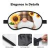 Nuzjahu Sunflower Brown Hat Gnome Print Sleep Mask, Eye Mask for Sleeping with Elastic Strap Soft Blackout Travel Eye Cover Zero Pressure Night Blindfold for Women Men view 3