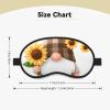 Nuzjahu Sunflower Brown Hat Gnome Print Sleep Mask, Eye Mask for Sleeping with Elastic Strap Soft Blackout Travel Eye Cover Zero Pressure Night Blindfold for Women Men view 4