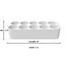 Znet3D Slimline Organizer 10 Bottle Tray Holder, SpaceSaving Grid Storage for Daily Routines, Made in USA (Blue) view 3