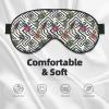 Nuzjahu Interesting Retro Insects Print Sleep Mask Silk Eye Mask for Sleeping with Adjustable Strap Soft Satin Blackout Travel Eye Cover Zero Pressure Night Blindfold view 3