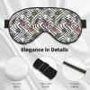 Nuzjahu Interesting Retro Insects Print Sleep Mask Silk Eye Mask for Sleeping with Adjustable Strap Soft Satin Blackout Travel Eye Cover Zero Pressure Night Blindfold view 4
