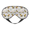 Nuzjahu Cute Bees and Daisies Print Sleep Mask Silk Eye Mask for Sleeping with Adjustable Strap Soft Satin Blackout Travel Eye Cover Zero Pressure Night Blindfold view 1