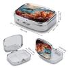 Corals and Turtles Pill Case Portable Square Pill Organizer Metal Vitamin Medicine Case Daily Travel Pill Box with 2 Compartments for Vitamins Fish Oils Supplements view 2