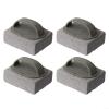 FABULETTA Ergonomic BBQ Cleaning Brick Set with Handle - Natural Pumice Stone Grill Cleaner for Scratch-Free Grates, Oven Racks and Stovetops, Reusable Eco Tool view 1