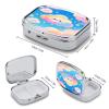 Cloud Pill Case Portable Square Pill Organizer Metal Vitamin Medicine Case Daily Travel Pill Box with 2 Compartments for Vitamins Fish Oils Supplements view 2