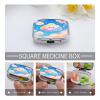 Cloud Pill Case Portable Square Pill Organizer Metal Vitamin Medicine Case Daily Travel Pill Box with 2 Compartments for Vitamins Fish Oils Supplements view 4