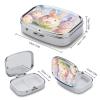 Bunny Floral Eggs Pill Case Portable Square Pill Organizer Metal Vitamin Medicine Case Daily Travel Pill Box with 2 Compartments for Vitamins Fish Oils Supplements view 2