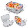 Blazing Dapple Pill Case Portable Square Pill Organizer Metal Vitamin Medicine Case Daily Travel Pill Box with 2 Compartments for Vitamins Fish Oils Supplements view 2