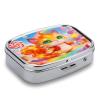 Blazing Dapple Pill Case Portable Square Pill Organizer Metal Vitamin Medicine Case Daily Travel Pill Box with 2 Compartments for Vitamins Fish Oils Supplements view 3
