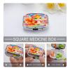 Blazing Dapple Pill Case Portable Square Pill Organizer Metal Vitamin Medicine Case Daily Travel Pill Box with 2 Compartments for Vitamins Fish Oils Supplements view 4
