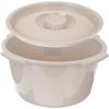 TOBBOMEY Thickened Portable Commode Chair with Lid, Plastic Bedside Chamber Pot Urinal Toilet Bucket for Elderly, Pregnant Women, and Patients, Gray view 1