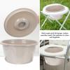 TOBBOMEY Thickened Portable Commode Chair with Lid, Plastic Bedside Chamber Pot Urinal Toilet Bucket for Elderly, Pregnant Women, and Patients, Gray view 3