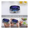 Coconut Tree Purple Pill Case Portable Square Pill Organizer Metal Vitamin Medicine Case Daily Travel Pill Box with 2 Compartments for Vitamins Fish Oils Supplements view 4